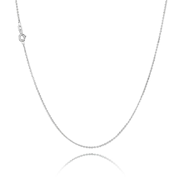 Halskæde - 0,6 mm anker facet sølv