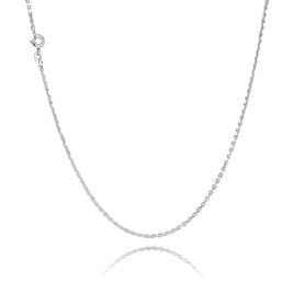 Halskette – 0,7 mm Ankerfacettensilber