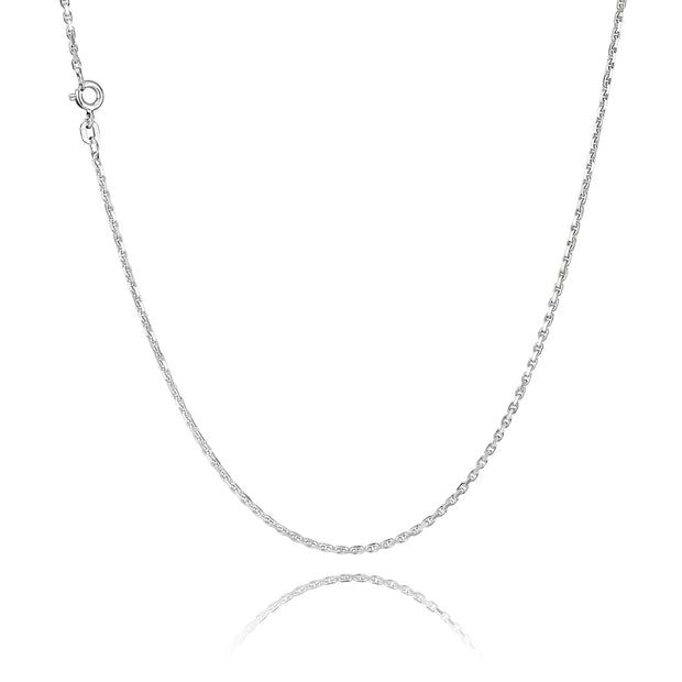 Halskette – 0,7 mm Ankerfacettensilber