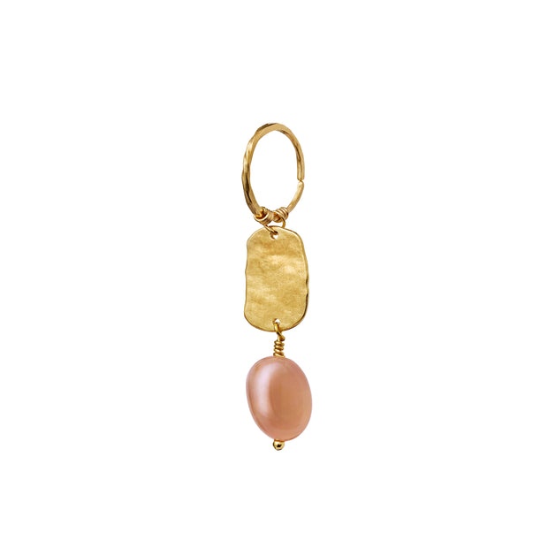 Sacral Chakra Single ørering fra Maanesten i forgyldt sølv.