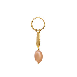 Sacral Chakra Single ørering fra Maanesten i forgyldt sølv.