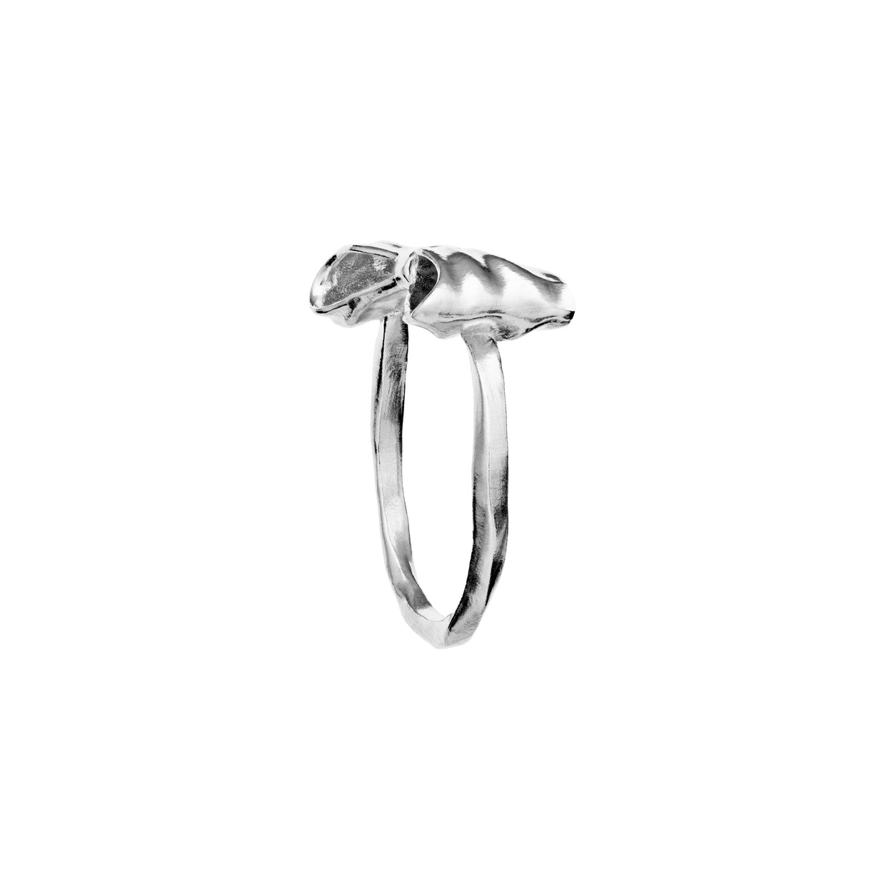 Satin ring fra Maanesten. Sterling sølv.