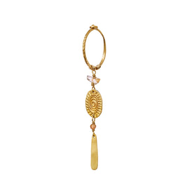 Solar Plexus Chakra Single ørering fra Maanesten i forgyldt sølv.