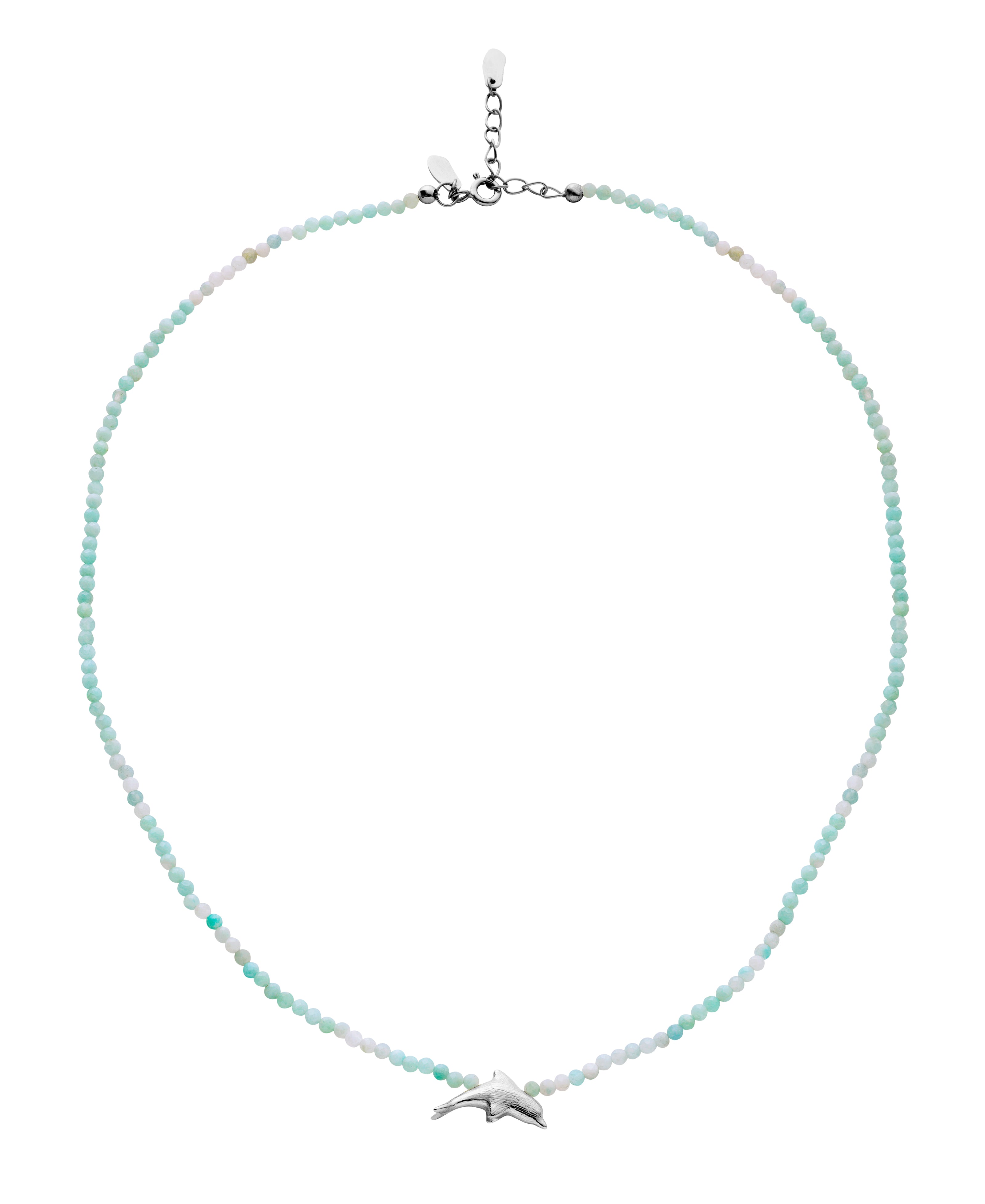 Tiki halskæde fra Maanesten. Sterling sølv vedhæng. Blå sten.