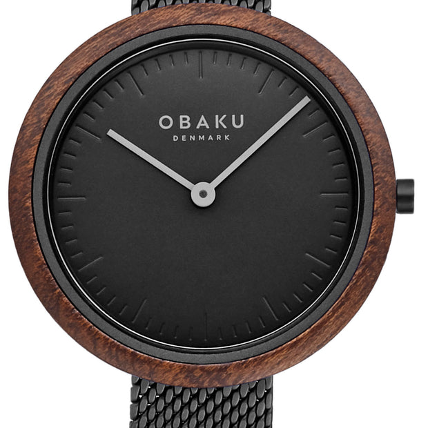 Women's watch - Wood Little Charcoal