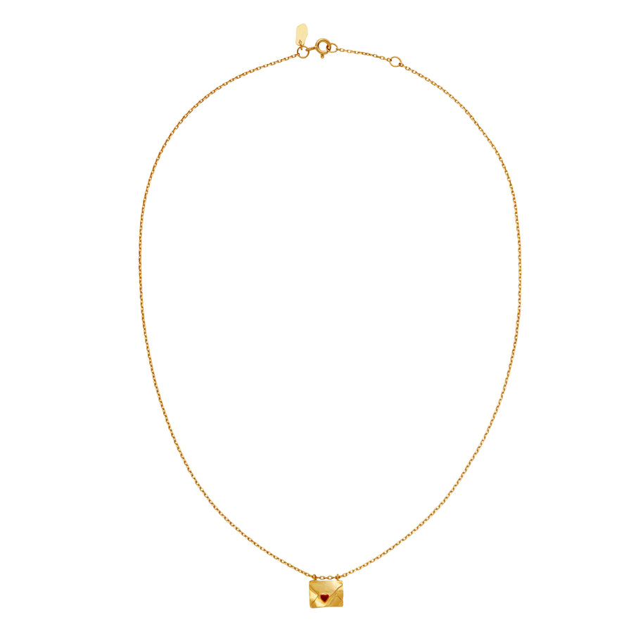 Halskæde With love fra Maanesten. forgyldt amulet.