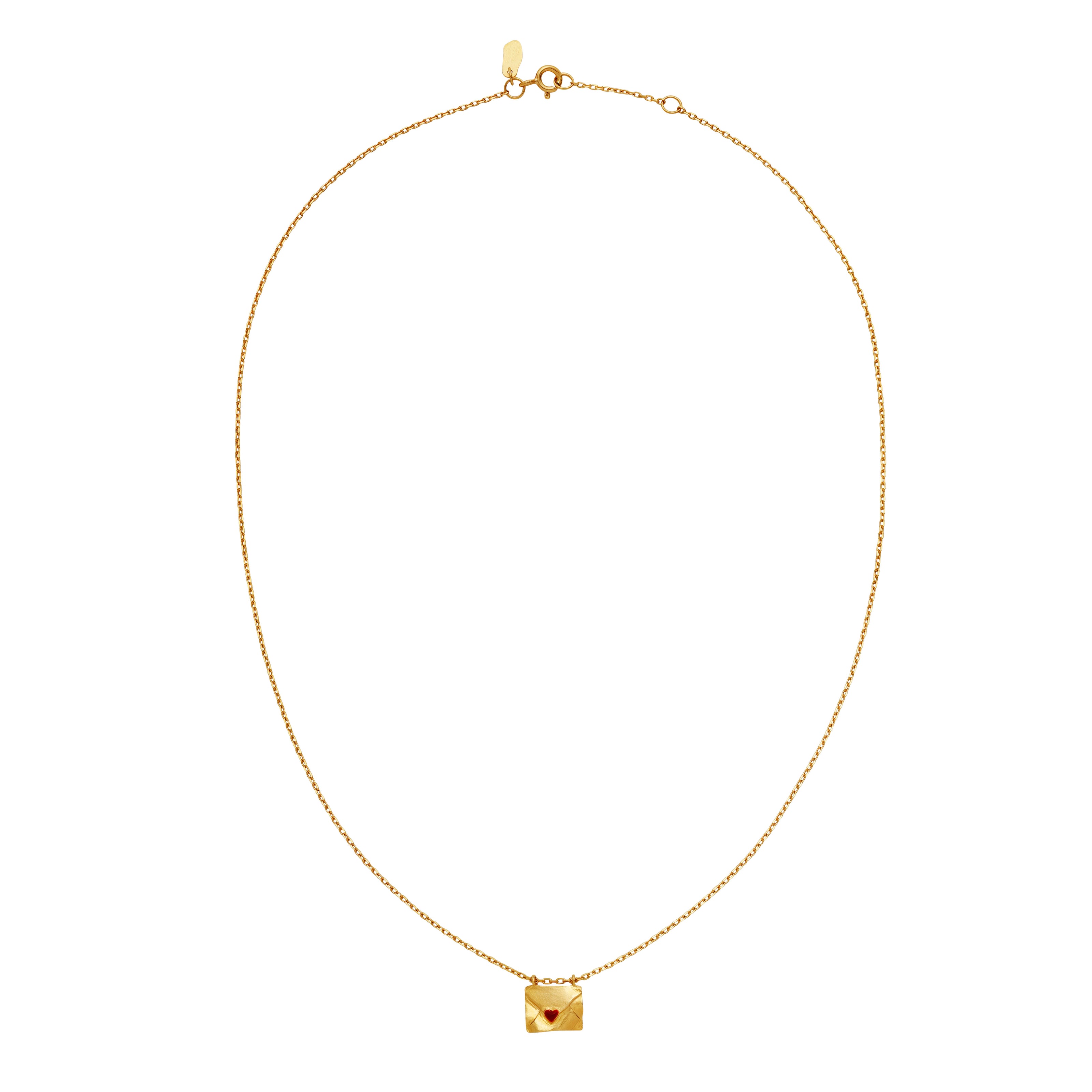 Halskæde With love fra Maanesten. forgyldt amulet.