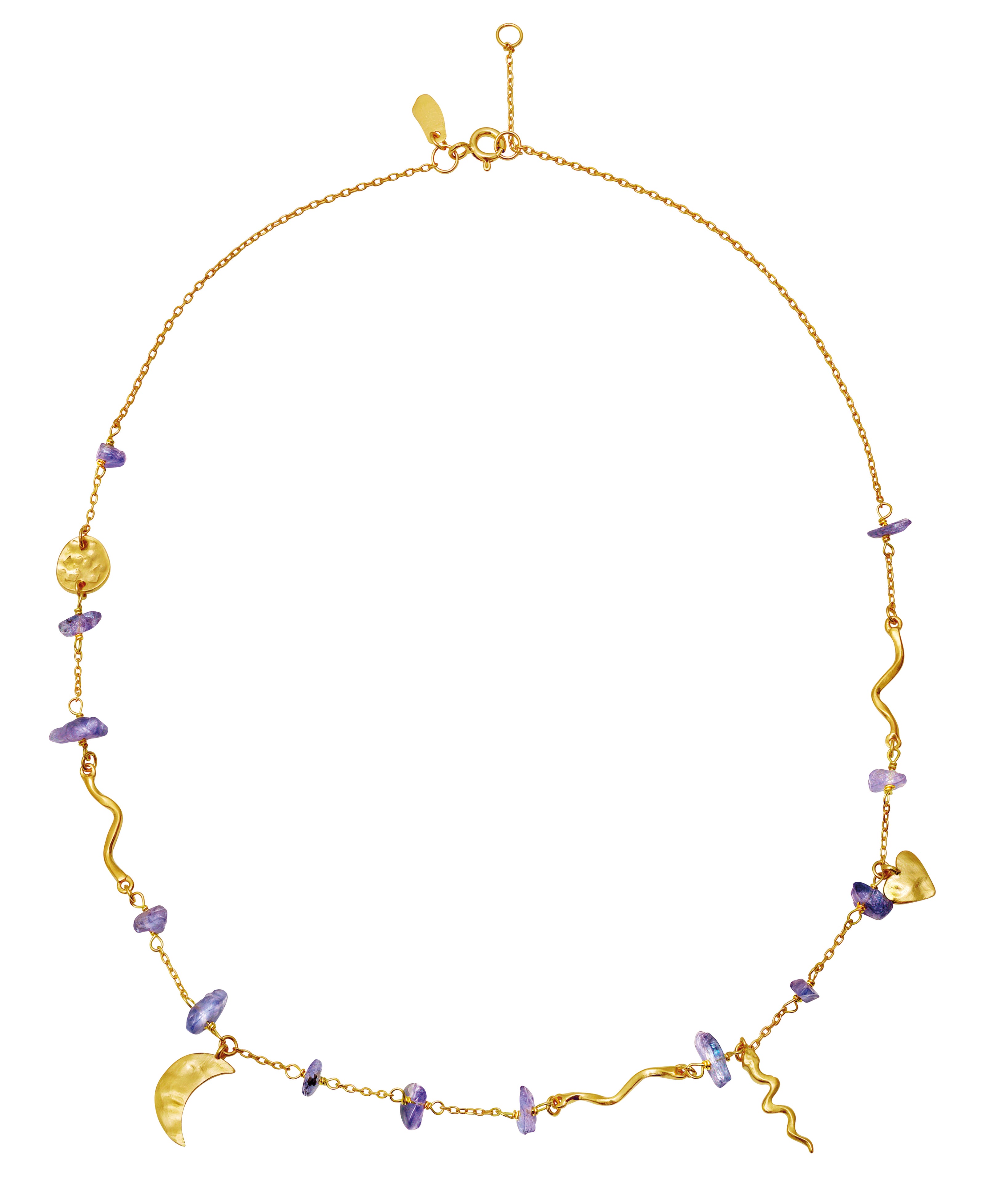 Yolanda halskæde fra Maanesten. Forgyldt sølv. 