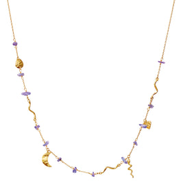 Yolanda halskæde fra Maanesten. Forgyldt sølv.