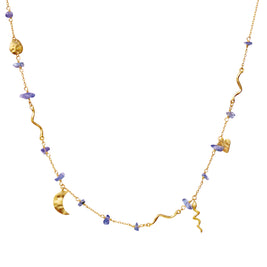 Yolanda halskæde fra Maanesten. Forgyldt sølv.