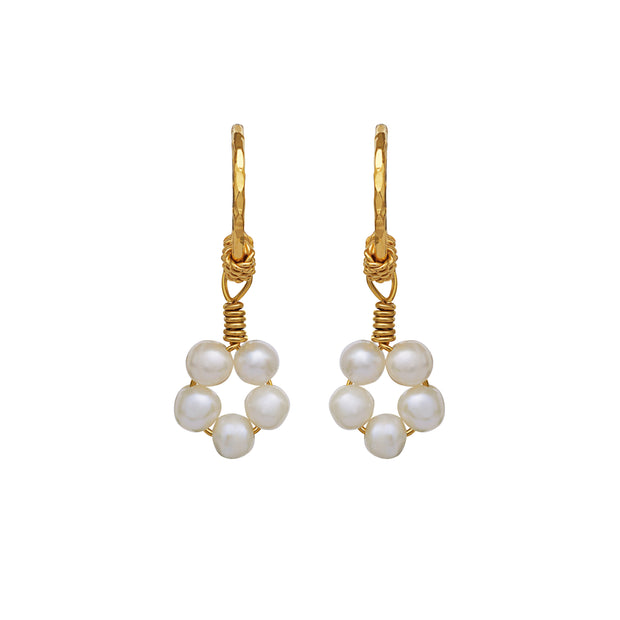 Delfine øreringe i forgyldt sølv fra Maanesten