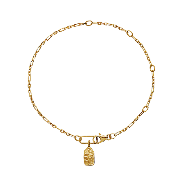 Ash armbånd fra Maanesten i forgyldt sterling sølv med lille vedhæng i forgyldt sølv
