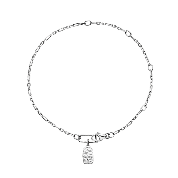 Ash armbånd i sterling sølv med lille vedhæng i sterling sølv