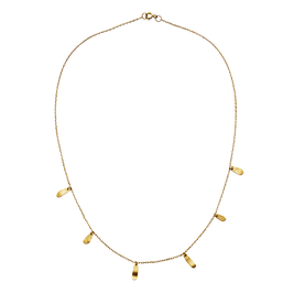 Columbine halskæde fra Maanesten. Forgyldt sølv.
