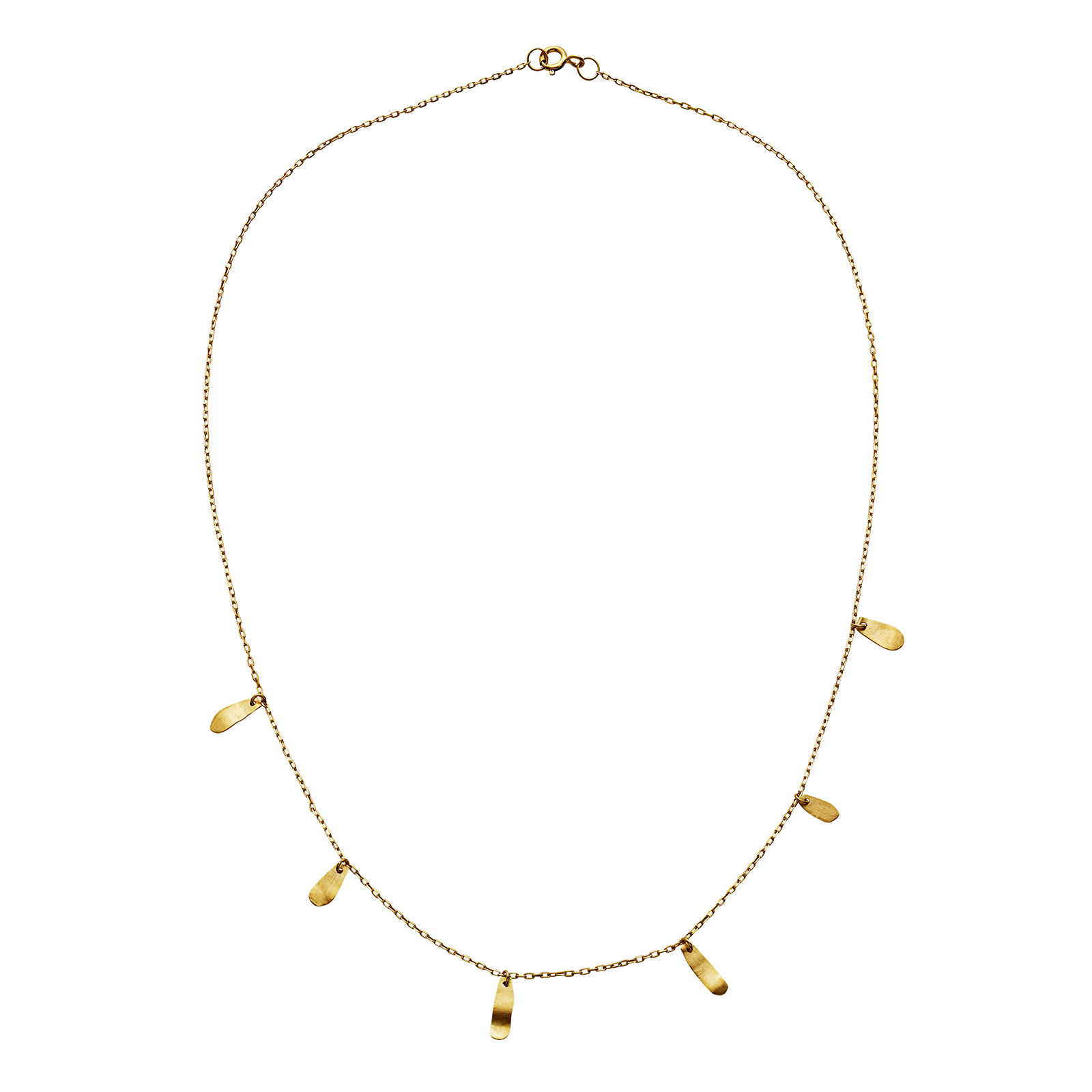 Columbine halskæde fra Maanesten. Forgyldt sølv.