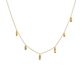 Columbine halskæde fra Maanesten. Forgyldt sølv.