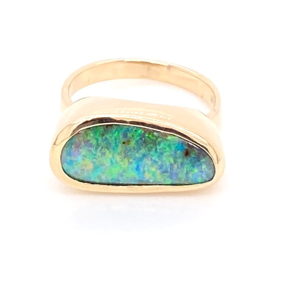 Ring - Solid boulder opal Gr 106