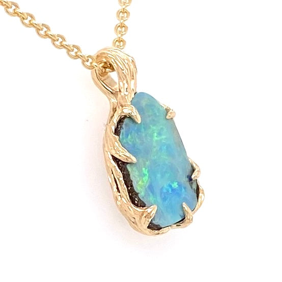 Vedhæng - Solid boulder opal Gp 158