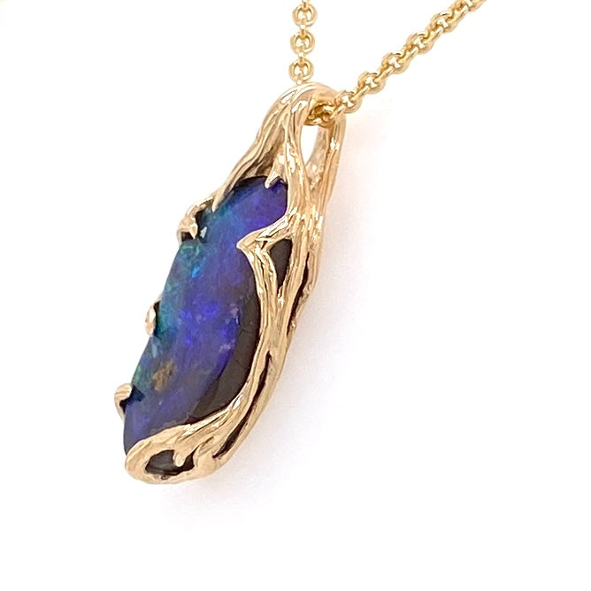 Vedhæng - Solid boulder opal Gp 156
