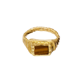 Kim ring fra Maanesten. Forgyldt sølv.