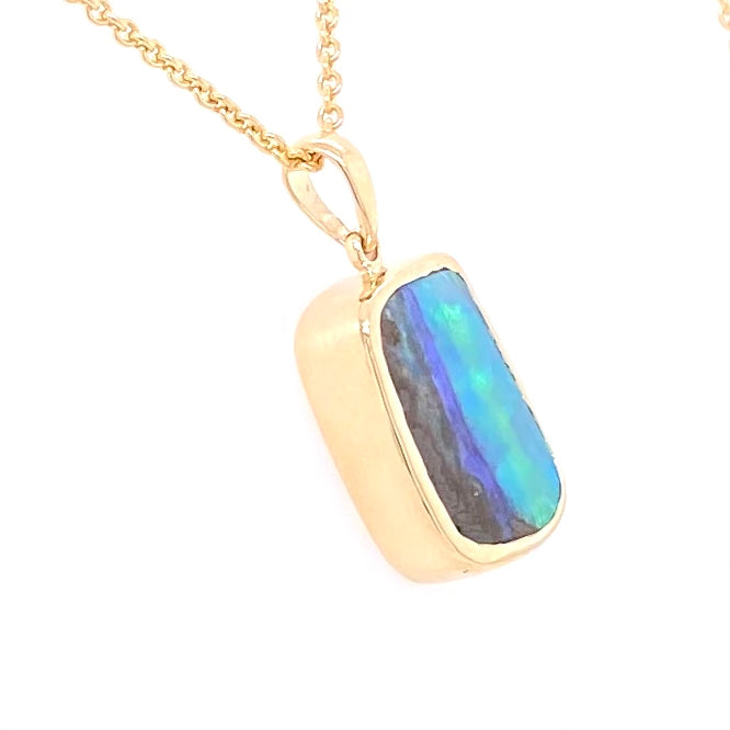 Vedhæng - Solid boulder opal Gp 121