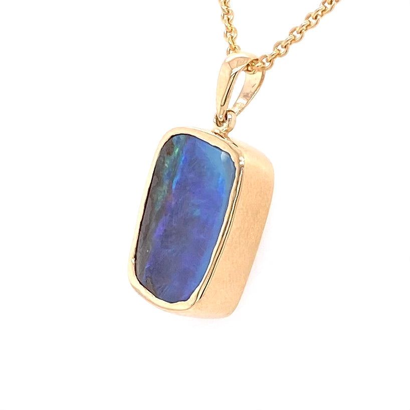 Vedhæng - Solid boulder opal Gp 121