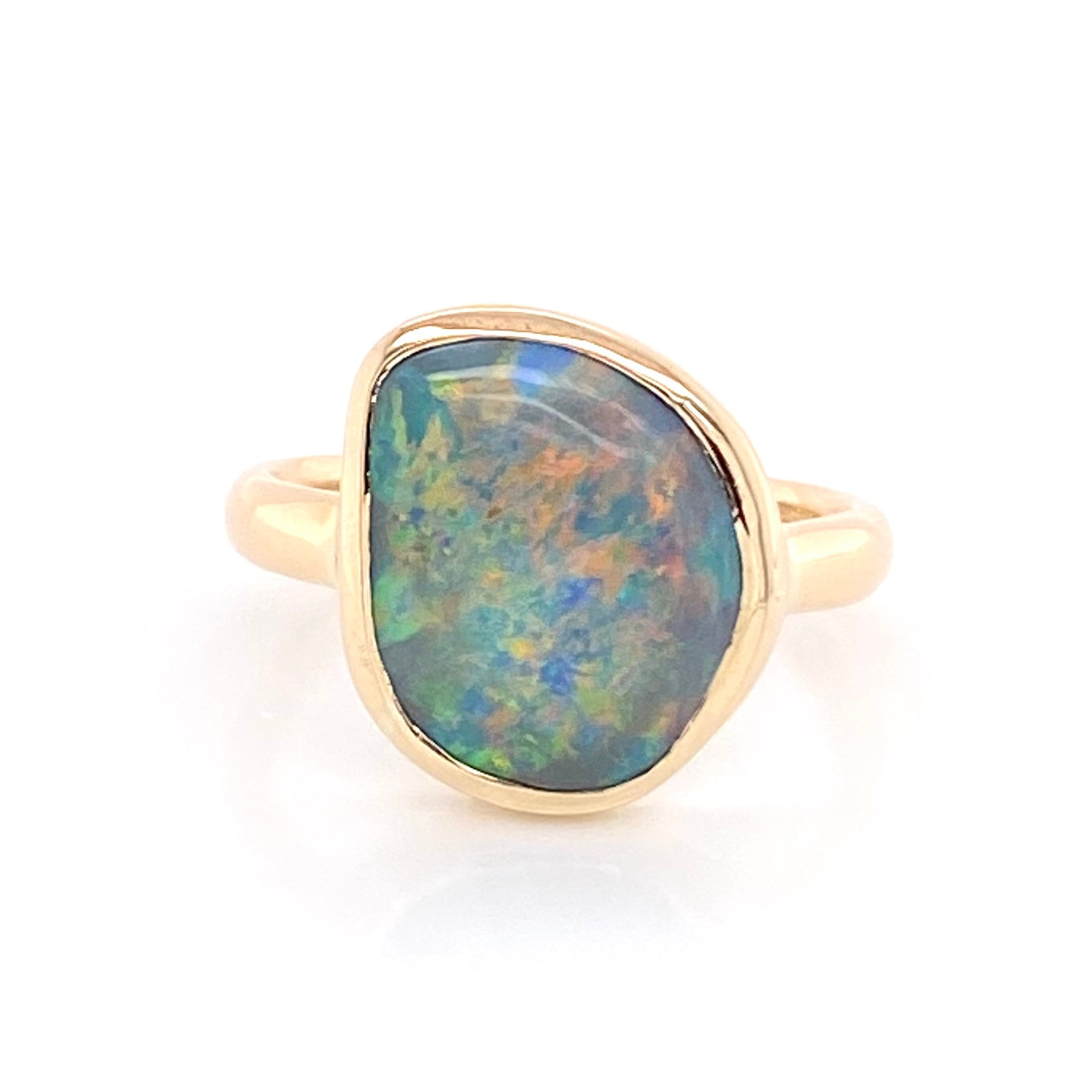 Ring - Solid opal Gr 046
