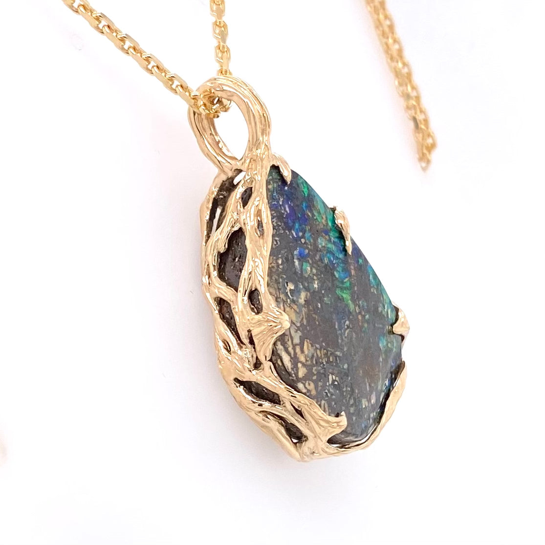 Vedhæng - Solid boulder opal Gp 123
