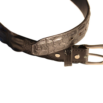 Ægte australsk saltvands krokodille bælte. sort.