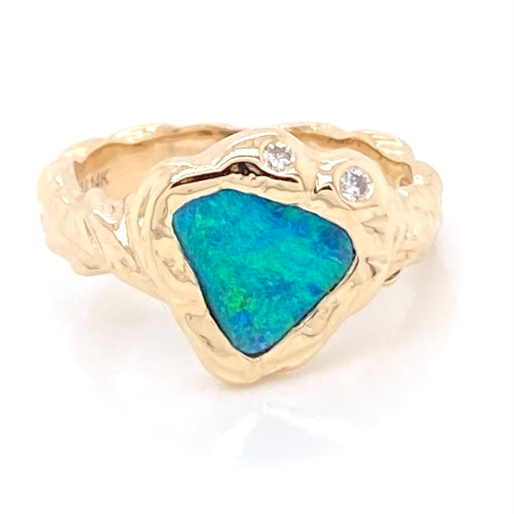 Ring - Solid opal 089