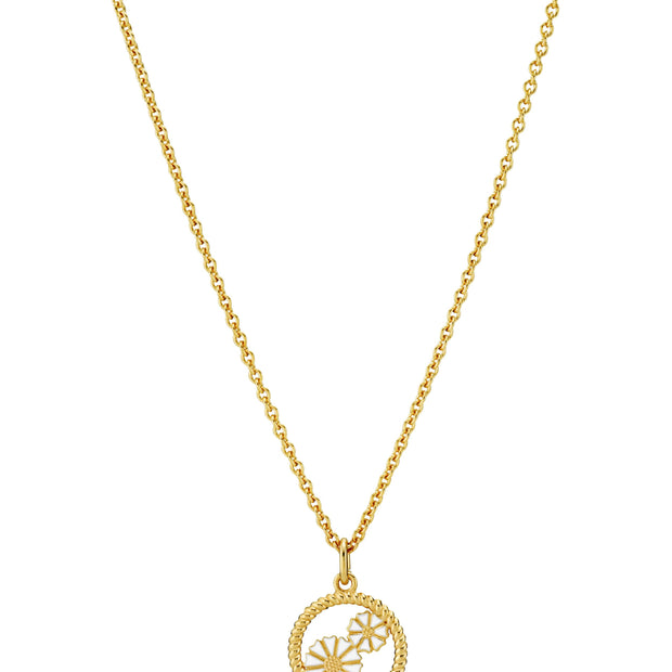 Halskæde - Marguerit 5 mm og 7.5 mm