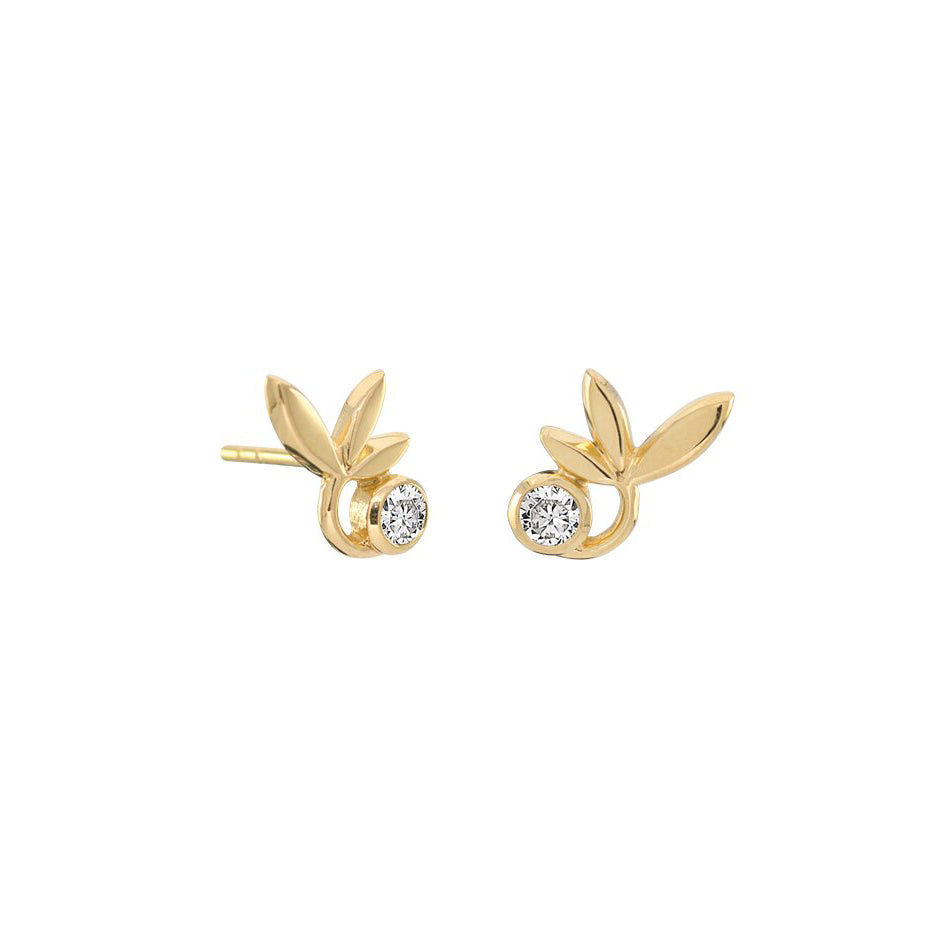 Earrings - Leafy Glaze