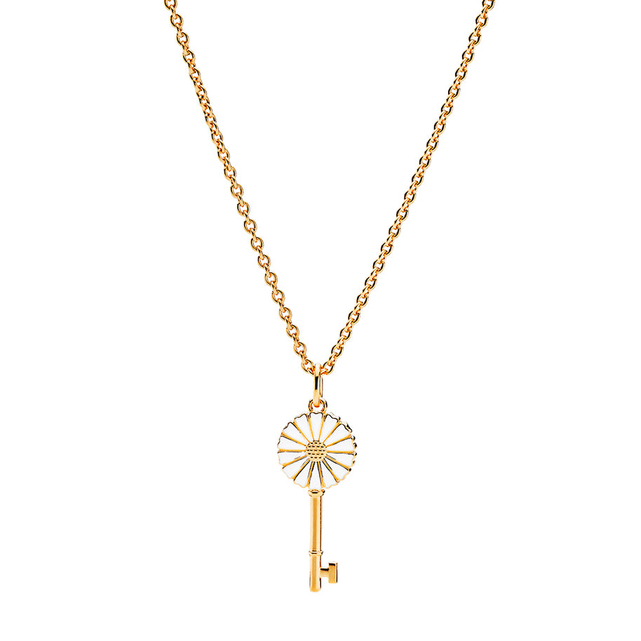 Halskæde - Marguerit 11 mm nøgle