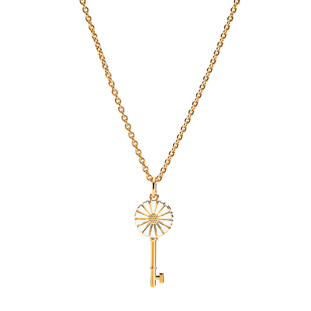 Halskæde - Marguerit 11 mm nøgle