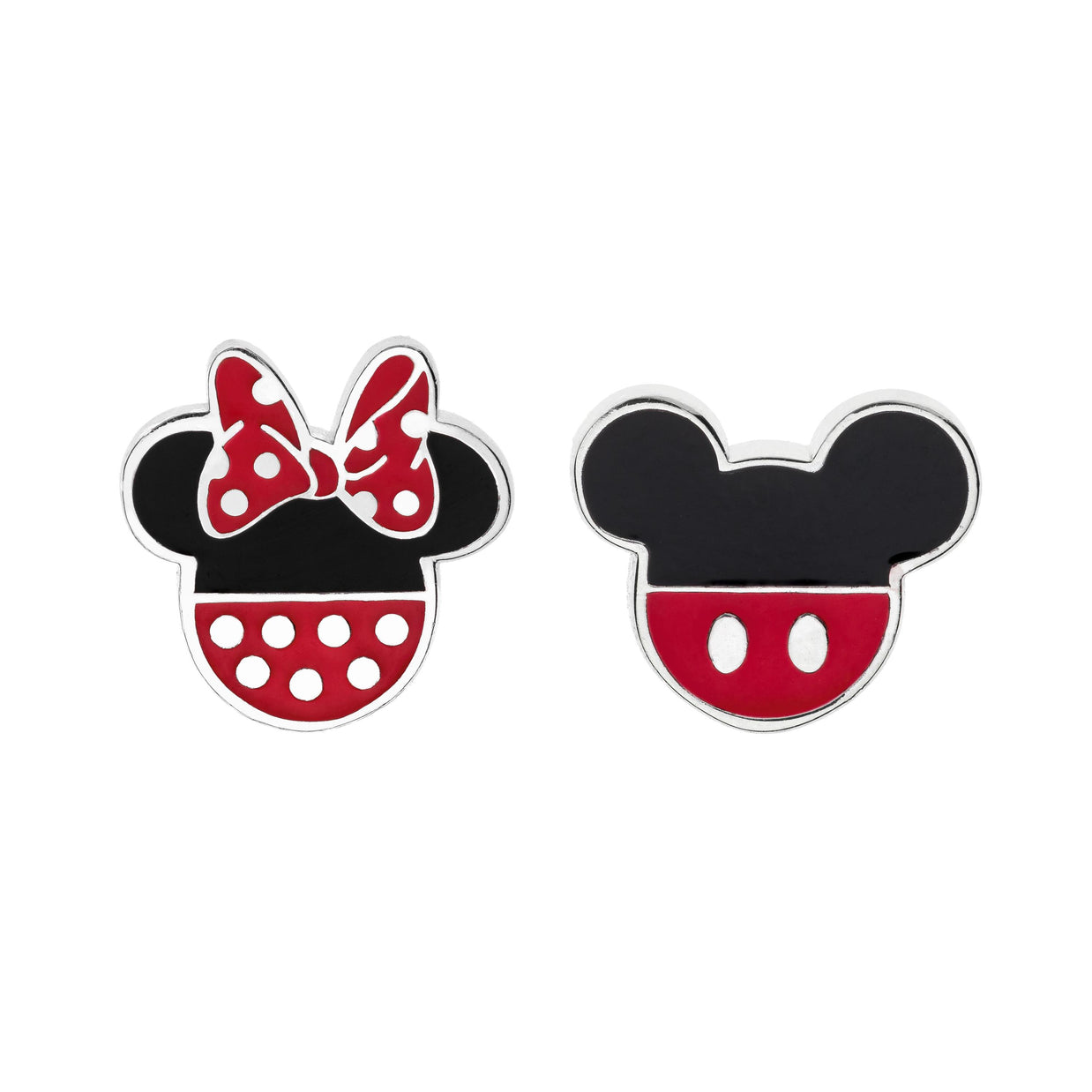 Ear studs - Mickey Mouse and Minnie Mouse