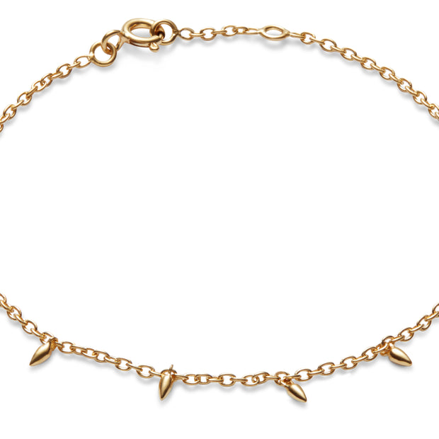 Pendul armbånd fra Maanesten. Forgylt med vedhæng.