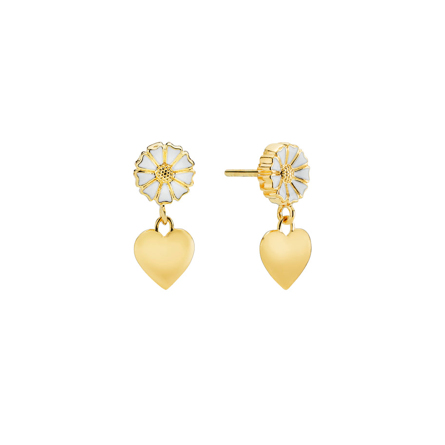 Ørehænger - Marguerit med hjerte