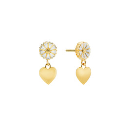 Ørehænger - Marguerit med hjerte