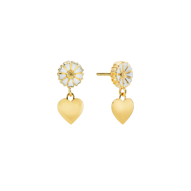 Ørehænger - Marguerit med hjerte
