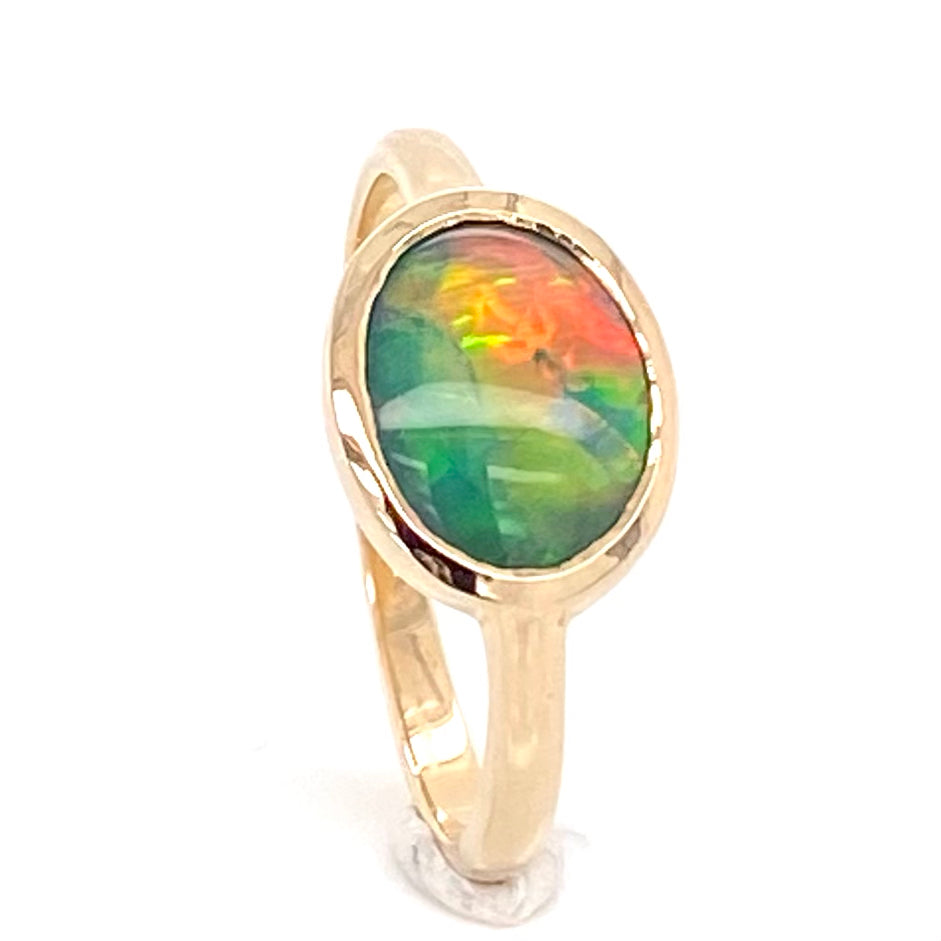 Ring - Solid opal Gr 043