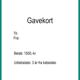 Geschenkkarte 1500 DKK