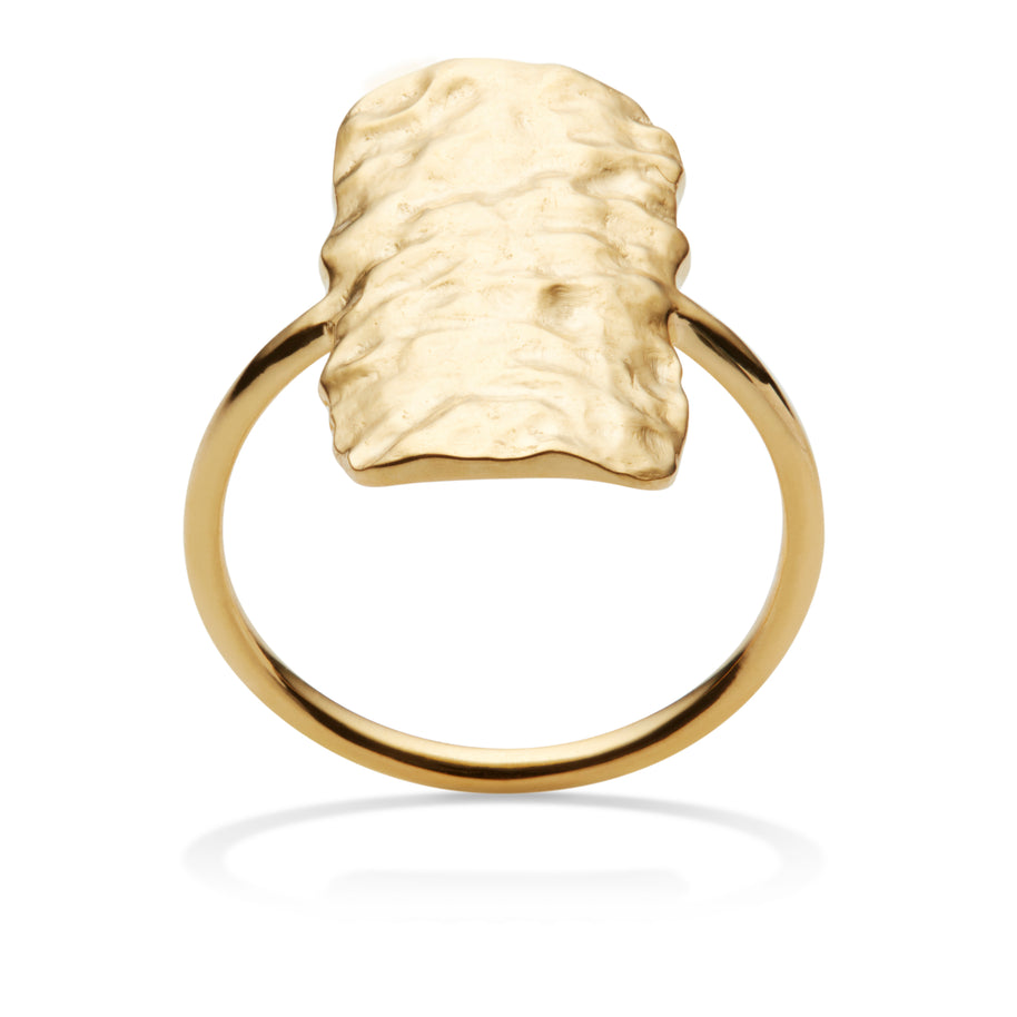 Cuesta ring fra Maanesten. Forgyldt sølv