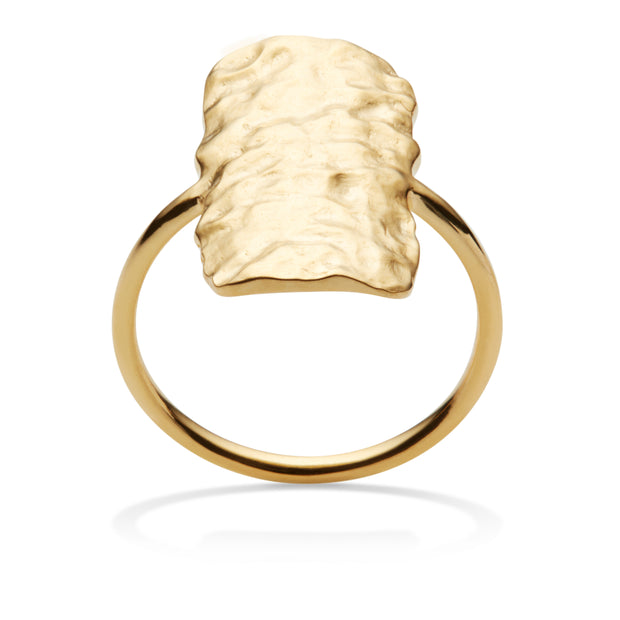 Cuesta ring fra Maanesten. Forgyldt sølv