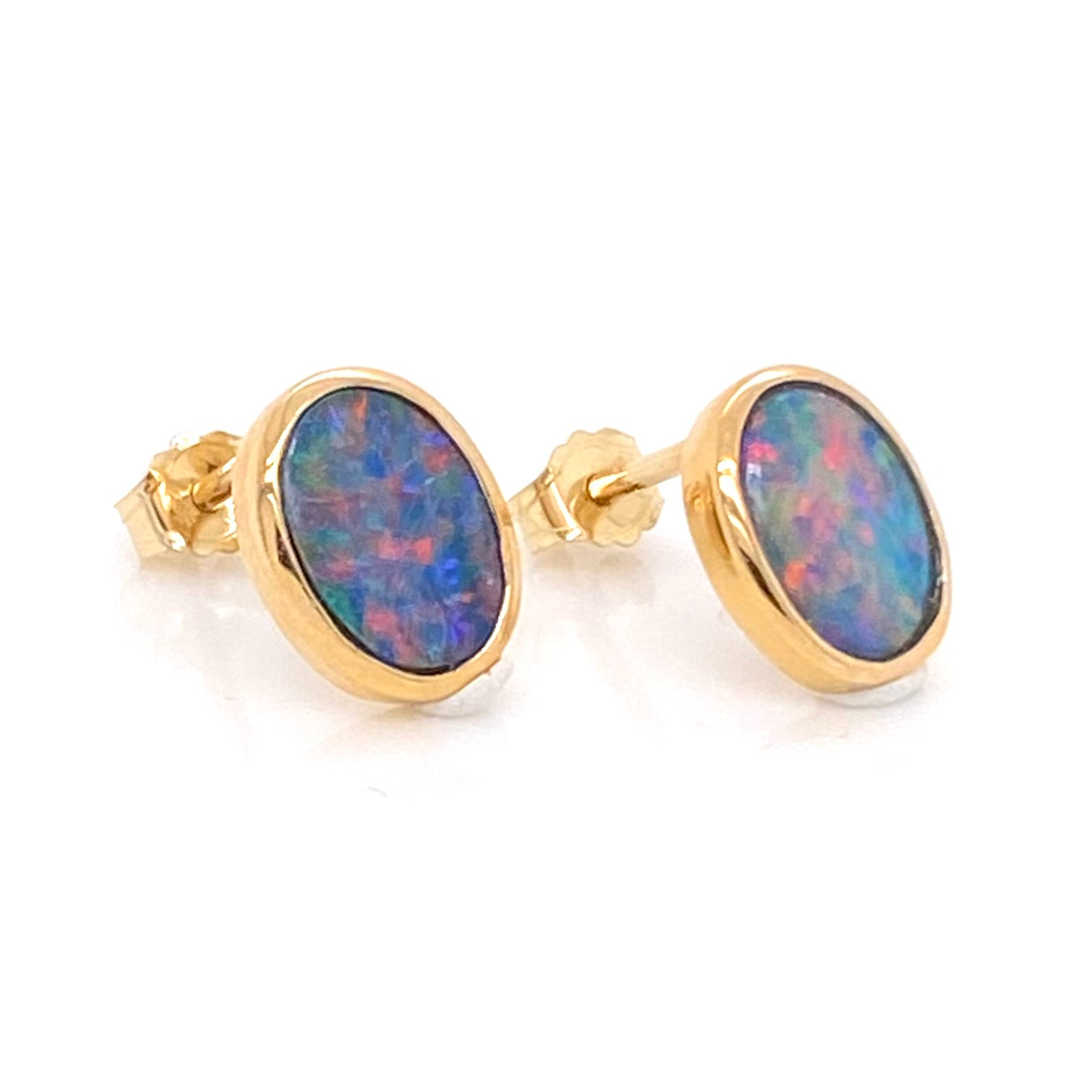 Studs - Doublet opals Ge 006