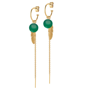 Creol - Green agate feather chain
