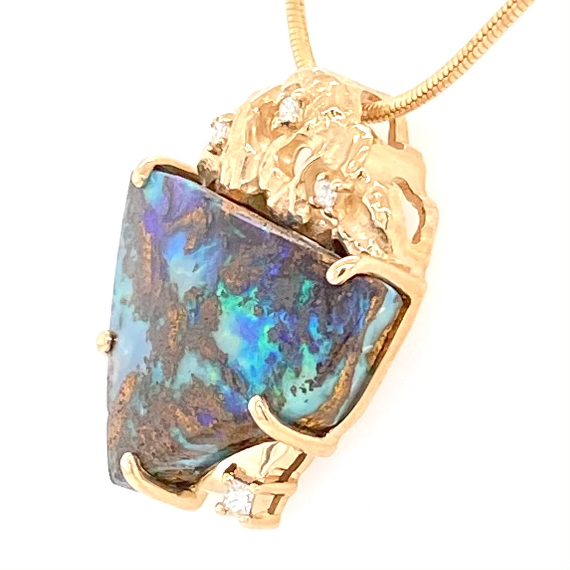 Vedhæng - Solid boulder opal Gp 001