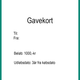 Geschenkkarte 1000 DKK