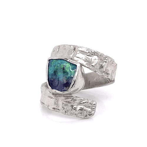 Ring - Solid boulder opal Sr 039