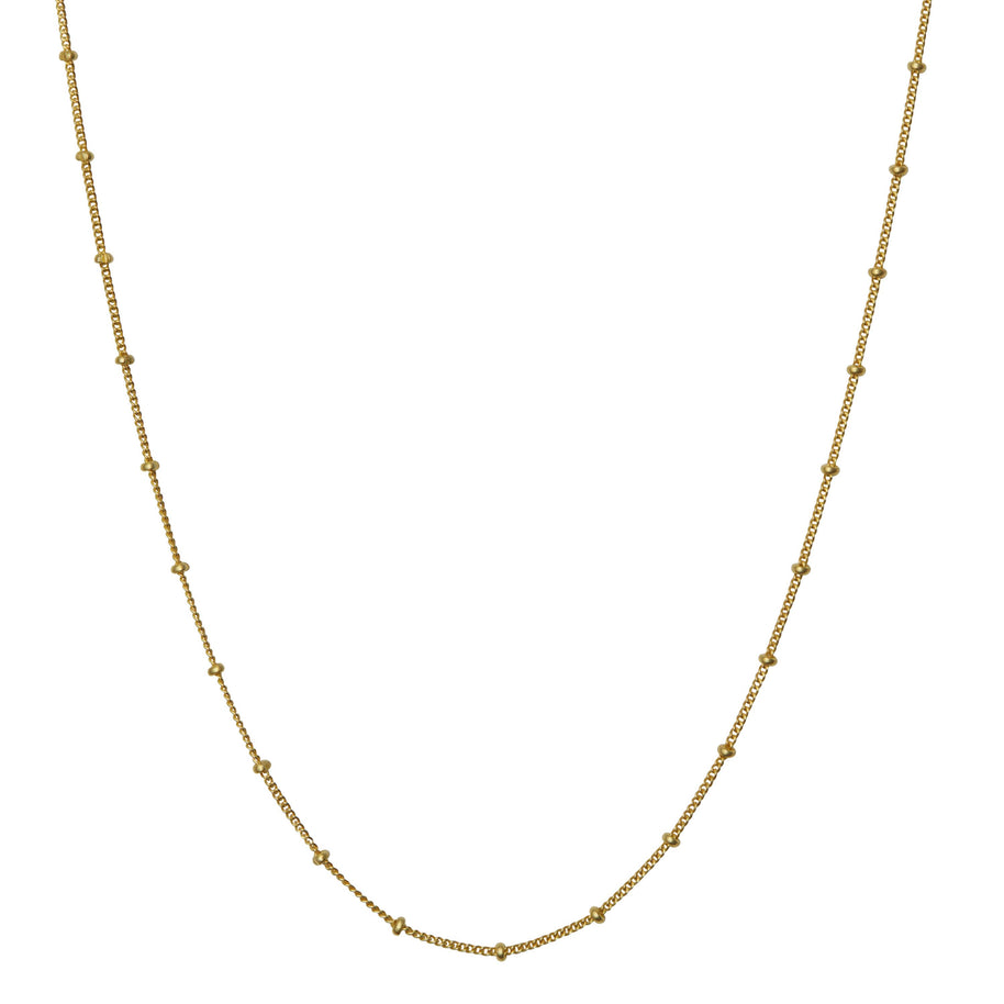 Nala halskæde fra Maanesten. Forgyldt sølv. 55 cm.