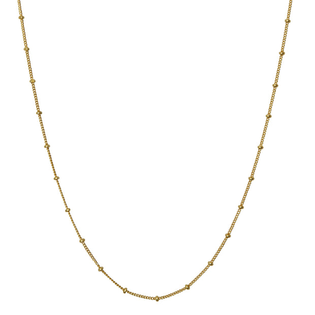 Nala halskæde fra Maanesten. Forgyldt sølv. 55 cm.